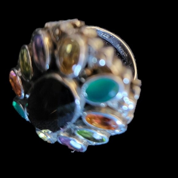 Nicky Butler Sz 6 RAJ Gemstone Ring Smokey Quartz Numbered .925 Sterling Silver - Picture 5 of 9